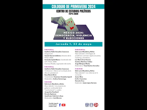 Download MP3 Coloquio de primavera: México 2024: Democracia, violencia y elecciones