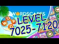 WordScapes Level 7025-7120 Answers Master Level