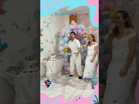 ❤️💙 It's funny 😁 #genderreveal #babyshower