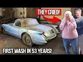 Wife Sees Deceased Husband s Corvette CLEANED For the First Time in 53 Years Best Reaction EVER