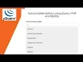 Autocomplete textbox using jQuery PHP and MySQL Like Google Autocomplete textbox