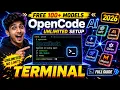 How to Install Setup Unlimited OpenCode AI Coding Agent in Terminal With FREE 100 Models in 2026