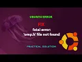 UBUNTU FIX fatal error omp h file not found
