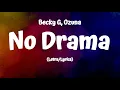Becky G, Ozuna  - No Drama (Lyrics/Letra)