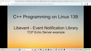 C Programming on Linux - Libevent TCP Echo Server Example