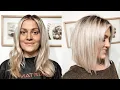 HOW TO CUT YOUR OWN HAIR INTO A BLUNT ANGLED BOB