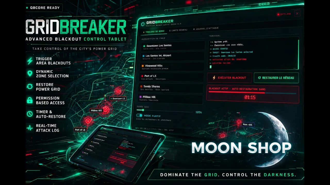 GridBreaker – Advanced Blackout Control Tablet (QBCore)