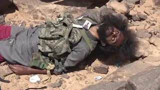 شاهد جثث ميليشياالحوثي المرمية في جبل قشعان الأستراتيجي الجوف 