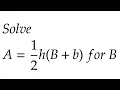 Solve A h B b for B
