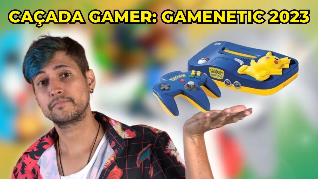 CAÇADA GAMER GAMENETIC 2023 NINTENDO 64 EDIÇÃO POKÉMON HEY YOU PIKACHU POKÉMON STADIUM 2