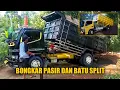 Download Lagu Dump Truk Bongkar Pasir dan Batu Split di Jalan Sempit