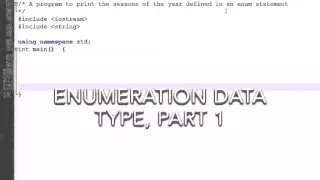 Enumeration Data Type in C Basics Part 1