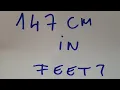 147 cm in feet