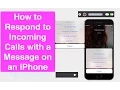 Download Lagu How to Respond to Incoming Calls with a Message on an iPhone