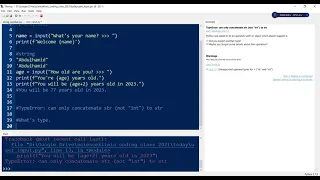 Python User Input and String Concatenation