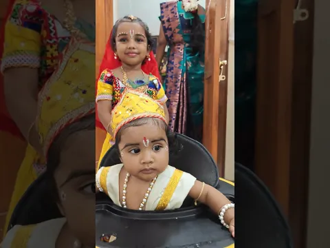 🥰என் செல்லங்கள் இன்று கிருஷ்ணன் ராதையாக மாறிவிட்டாங்க🥰