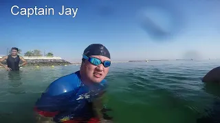 100m open water swim with fit mates part 1