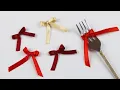 Download Lagu How To Make a Ribbon Bow with Fork | One-minute Video #Needlepoint #shorts