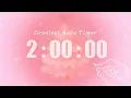 2 Hour Silent Christmas Study Timer Soft Alarm Only Pink Tree Aesthetic AD -Friendly