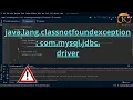 Java lang ClassNotFoundException com mysql jdbc Driver driver class is com mysql cj jdbc Driver