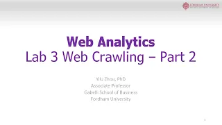 Web Analytics 2020 Lab3 - Part 2 Crawling with Selenium