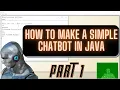 Java Chatbot Tutorial Part 1 Java Chat bot Tutorial