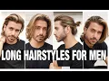 4 LONG HAIRSTYLES FOR MEN Men s Hair Tutorial