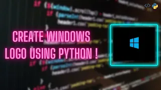 How To Create Windows Logo Using Python Visual Studio Code Turtle Graphics