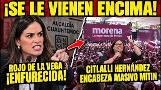 ROJO DE LA VEGA ADVEIRTE A MORENISTAS QUE ESTUVIERON EN MITIN DE MORENA, CUELGAN MANTAS DE AMENAZAS!