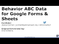 ABC Data for Google Forms and Sheets