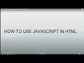 How to use JavaScript in HTML Document