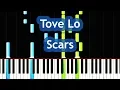 Download Lagu Tove Lo - Scars Piano Tutorial