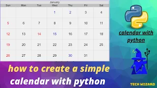How to create a simple calendar with python