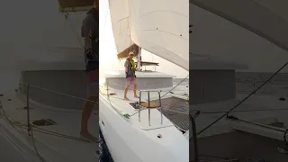 We saw the world’s largest sailing catamaran! #yachting #sailing