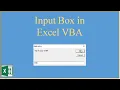Input Box in Excel VBA for Data Entry