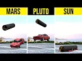 Gravity on 8 Planets Comparison 3D Animation