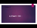 6 2 feet to cm