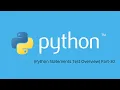 Python Statements Test Overview Part-30