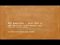 MCQ Questions - Java SET 1 ICSE Class 10 ThinkComputer