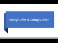 StringBuffer StringBuilder Java Interview Questions