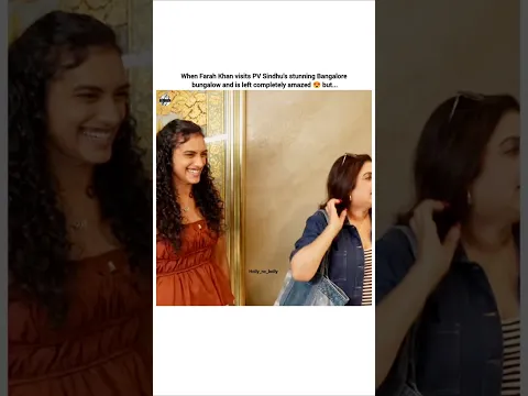 Farah Khan amazed by PV Sindhu's home ✨ #shorts #farahkhan #pvsindhu #shortsfeed