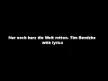 Nur noch kurz die Welt retten- Tim Bendzko with lyrics