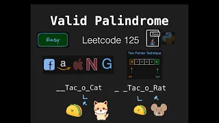 Valid Palindrome - Leetcode 125 Preprocessing and Two-Pointer Approach Without Built-Ins