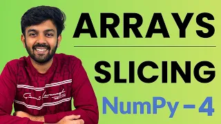 Arrays Slicing Ep-4 NumPy Python for AI DS code io - Tamil