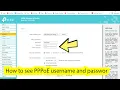 How to find pppoe username and password tp link