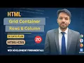 CSS Grid Layout Explained Grid Container Rows Columns HTML CSS Tutorial