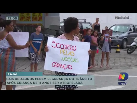 Pais de alunos pedem segurança no trânsito após crianças de 11 ano ser atropelada