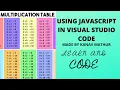 Multiplication Table on Visual Studio Code