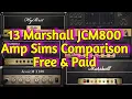 13 MARSHALL JCM800 Amp Sims Comparison - Plugin Alliance Positive Grid Softube Hotone Neural Dsp
