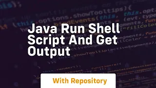 java run shell script and get output